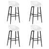 vidaXL Set da Bar 5 pz Nero e Bianco