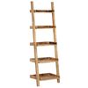 vidaXL Ladder Shelf Brown 75x37x205 cm solido Mango Legno