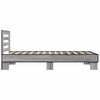 vidaXL Giroletto Grigio Sonoma 90x200 cm Legno Multistrato e Metallo