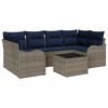 vidaXL Set Divano da Giardino Grigio 55 x 55 x 37 cm polyrattan