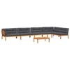 vidaXL Set Divano Pallet da Giardino 6 pz con Cuscini Massello Acacia