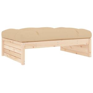 vidaXL Poggiapiedi da Giardino 120x80 cm in Legno Massello di Pino