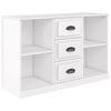 vidaXL Credenza Bianco Lucido 104,5x35,5x67,5 cm in Legno Multistrato