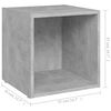 vidaXL Mobili Porta TV 4pz Grigio Cemento 37x35x37cm Legno Multistrato