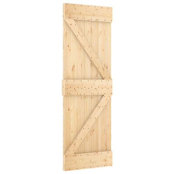 vidaXL Porta NARVIK Naturale 70 x 210 cm Legno di pino solido