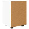 vidaXL Comodino Bianco 30,5 x 30 x 43 cm Legno multistrato