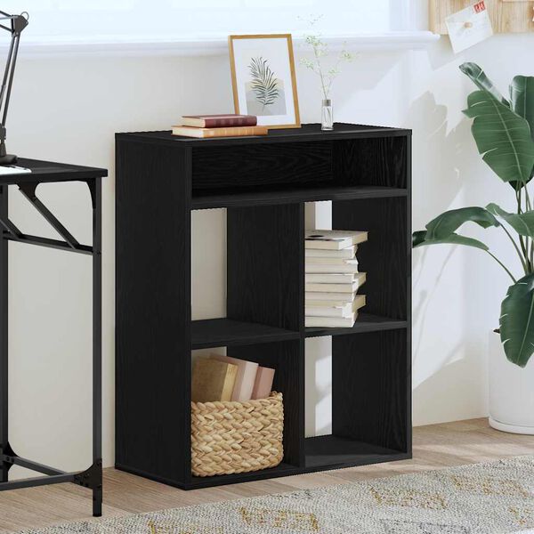 vidaXL Libreria Nera 66x31x80 cm in Legno Multistrato