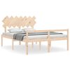 vidaXL Letto per Anziani con Testiera 140x190 cm in Legno Massello