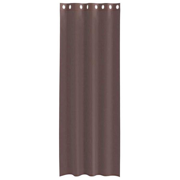 vidaXL Tende in Voile con Occhielli 2 pz Marrone 140x260 cm
