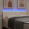 vidaXL Testiera LED con luci a strisce a LED Crema 160 cm Poliestere