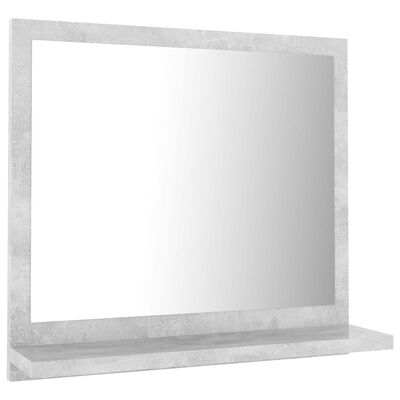 vidaXL Specchio da Bagno Grigio Cemento 40x10,5x37cm Legno Multistrato