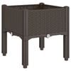 vidaXL Fioriera da Giardino con Gambe Marrone 40x40x42 cm in PP