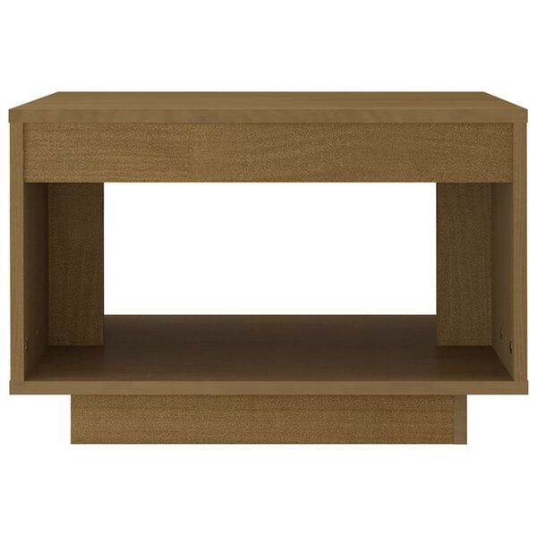 vidaXL Tavolino da Salotto Marrone 50x50x33,5cm Legno Massello di Pino