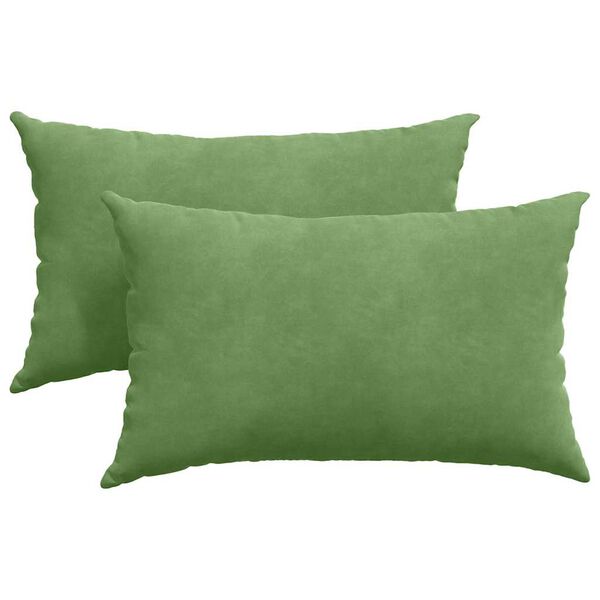 vidaXL Cuscini da Divano 2 pcs Verde chiaro 50 x 30 cm
