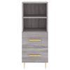 vidaXL Credenza Grigio Sonoma 34,5x34x90 cm in Legno Multistrato