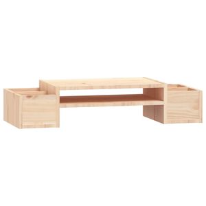 vidaXL Supporto per Monitor 70x27,5x15cm in Legno Massello di Pino
