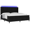 vidaXL Letto a Sorgente LED con materasso Nero 200 x 200 cm Tessuto