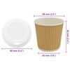 vidaXL Tazze da Caff&egrave; in Carta con Coperchi 1000 pz 4oz 100 ml