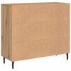 vidaXL Credenza Rovere artigianale 90 x 34 x 80 cm Legno multistrato
