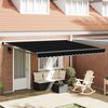 vidaXL Tenda Retrattile Nero 400 &times; 300 cm Poliestere e Alluminio