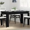 vidaXL Tavolo da pranzo Rovere Nero 140 x 74,5 x 76 cm polyrattan