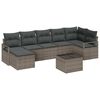 vidaXL Set di divani con cuscino 8 pcs Grigio chiaro polyrattan