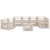 vidaXL Set Divani da Giardino su Pallet 7 pz in Legno di Pino