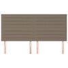 vidaXL Testiera per letto Tortora 160x5x118/128 cm Tessuto