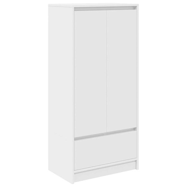 vidaXL Armadio con Cassetto Bianco 55,5x34x119,5 cm Legno Multistrato