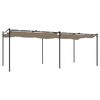 vidaXL Pergola con Tetto Retrattile Tortora 589x292x230 cm