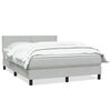 vidaXL Giroletto a Molle con Materasso Grigio Chiaro 140x220cm Velluto