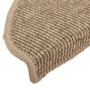 vidaXL Tappetini per scale 15 pz 65x21x4 cm Beige scuro Semicircolari Grandi