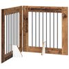 vidaXL Cancello per cani pieghevole con supporti 2 pcs Legno antico
