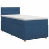 vidaXL Letto box spring con materasso Blu 100 x 200 cm Tessuto
