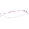 vidaXL Piano Tavolo Bordi Vivi 120x60x2,5 cm Legno Massello di Mango