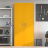 vidaXL Armadio 2 pcs Giallo senape 90 x 40 x 200 cm Acciaio