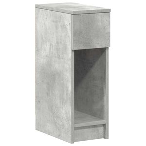 vidaXL Comodino con Cassetto Grigio Cemento 20x36x60 cm