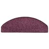 vidaXL Tappetini per scale 15 pz 65x21x4 cm Viola scuro Semicircolari Grandi