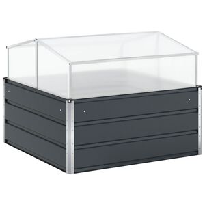 vidaXL Fioriera Antracite 100 x 100 x 77 cm Acciaio zincato