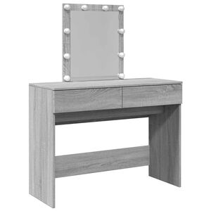 vidaXL Toeletta con LED Grigio Sonoma 100x40x130 cm