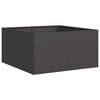 vidaXL Fioriera Nera 80x80x40 cm in Acciaio Laminato a Freddo
