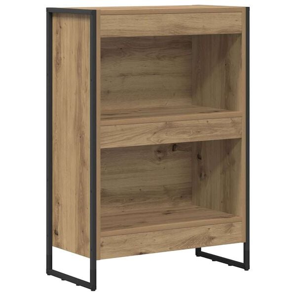 vidaXL Armadio per Libri Rovere Artigianale 80 x 30 x 155 cm