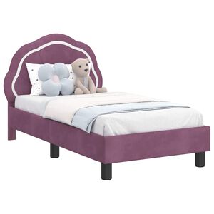vidaXL Struttura letto per bambini con testata Viola 70 x 140 cm