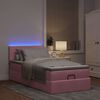 vidaXL Pouf Letto con Materasso e LED Rosa 80x200cm in Velluto