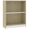 vidaXL Libreria Bianco e Sonoma 60x24x76 cm in Legno Multistrato