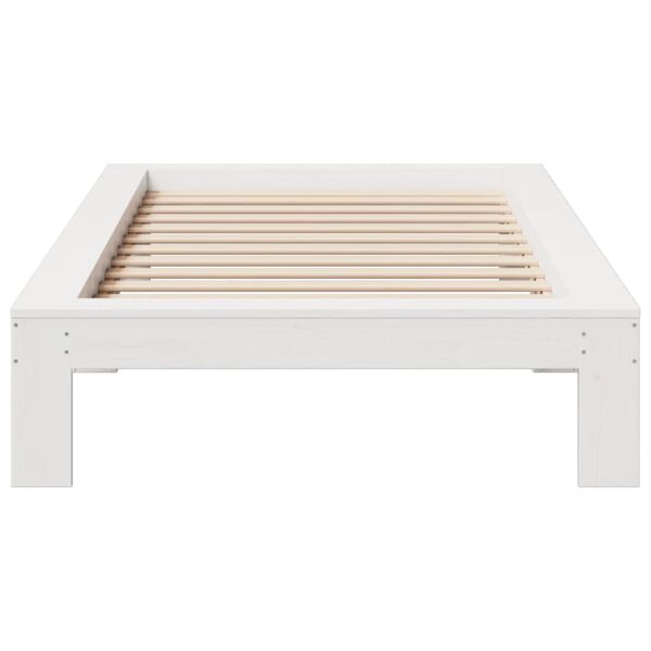 vidaXL Letto senza Materasso Bianco 90x190 cm in Legno Massello Pino
