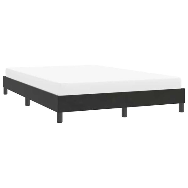 vidaXL Giroletto senza Materasso Nero 140x210 cm Velluto