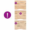 vidaXL Piano Scrivania 100x80x2,5 cm Rovere Massello Non Trattato