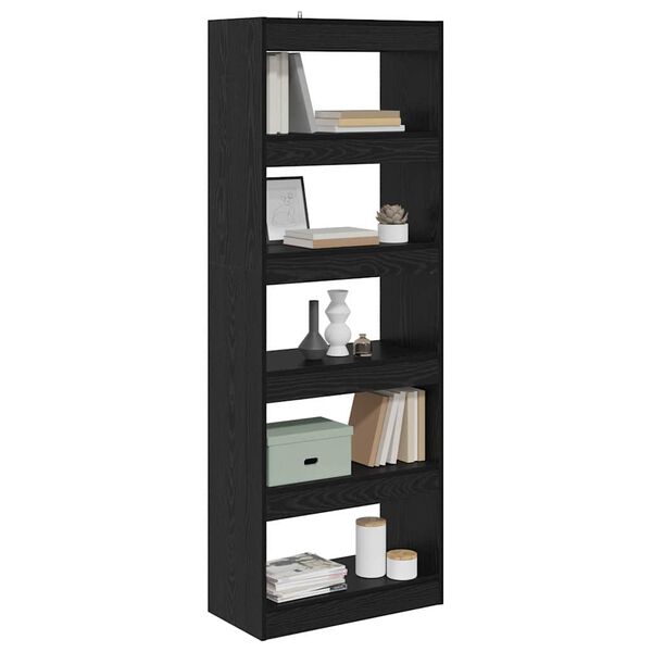 vidaXL Armadio per Libri Rovere nero 60 x 30 x 166 cm