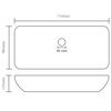vidaXL Lavandino Luxury Rettangolare Bianco Opaco 71x38cm Ceramica